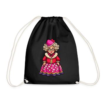 Sweet granny - Drawstring Bag - black - Front