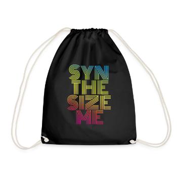 Synthesize me Synthesizer Synth Pop Gift - Drawstring Bag - black - Front