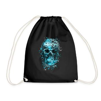 skull - Drawstring Bag - black - Front