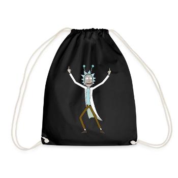 Rick & Morty Rick Sanchez Pose - Drawstring Bag - black - Front