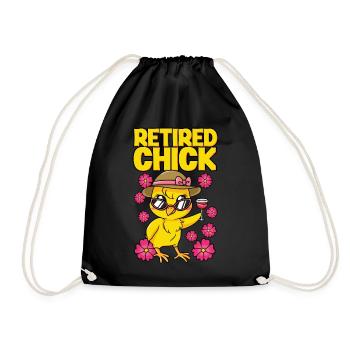 Retired Chick Funny Retirement Saying - Sac de sport léger - noir - Devant