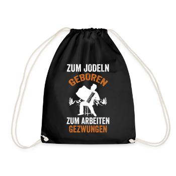 Jodler Jodeln Jodel - Turnbeutel - Schwarz - Vorne