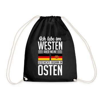 Ossi DDR Ostdeutschland Osten Westen Ostdeutscher - Turnbeutel - Schwarz - Vorne