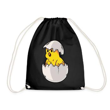 Ferme Poulailler Poussin de Pâques Nid d’œufs de Pâques - Sac de sport léger - noir - Devant