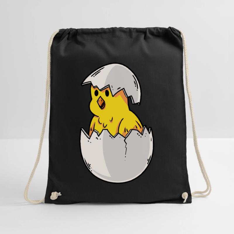 Farm Chicken coop Easter chick Easter egg nest Drawstring Bag