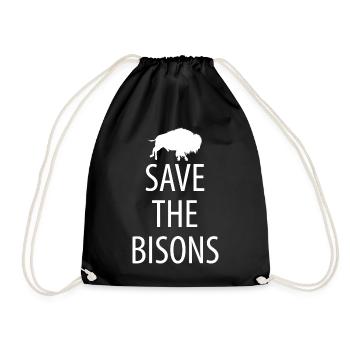 Bison Wisent - Turnbeutel - Schwarz - Vorne