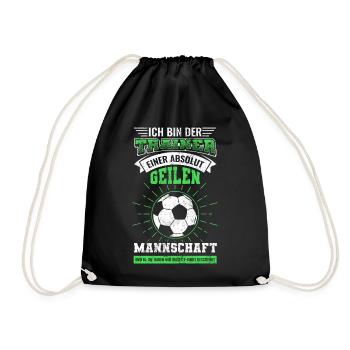 Fußballtrainer Trainer Fußball Sport - Turnbeutel - Schwarz - Vorne