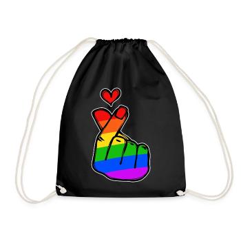 Peace Heart Love Rainbow Mouvement pour la paix - Sac de sport léger - noir - Devant