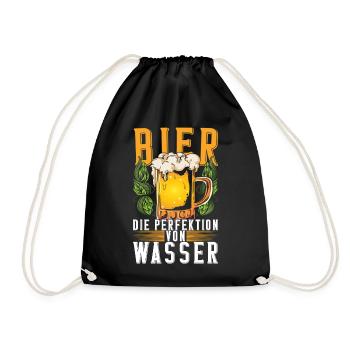 Bierbrauen Bierbrauer - Turnbeutel - Schwarz - Vorne