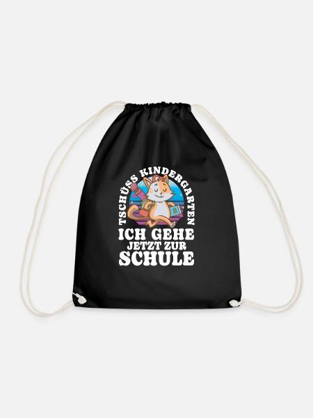 Einschulung 04 Zeichenfläche 12 - Turnbeutel - Schwarz