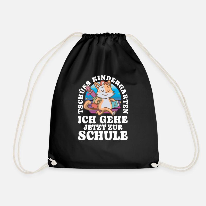 Einschulung 04 Zeichenfläche 12 - Turnbeutel - Schwarz