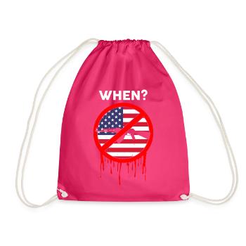 Quand? Mouvement de contrôle des armes à feu États-Unis - Sac de sport léger - fuchsia - Devant
