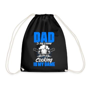 Papa is my name Lustige Kochkunst Humor zum zum - Drawstring Bag - black - Front