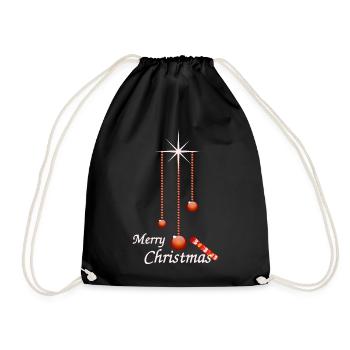 Christmas balls with candy - Drawstring Bag - black - Front
