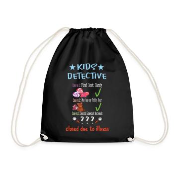 Children's Detective - Drawstring Bag - black - Front
