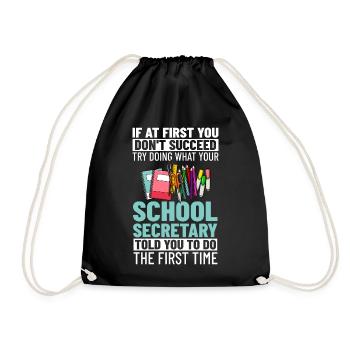 Secrétaire d’école Secrétariat de l’école Bureau du personnel - Sac de sport léger - noir - Devant