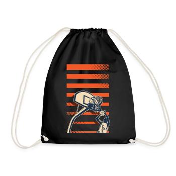Basketball Basketballer - Turnbeutel - Schwarz - Vorne