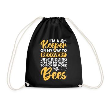 Beekeepers Bees Honey bees Beekeeping - Drawstring Bag - black - Front