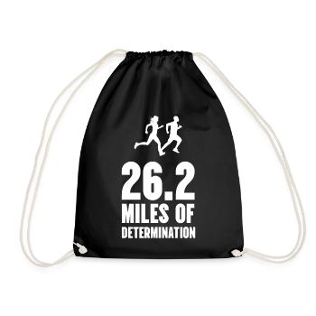 Marathon - 26,2 Miles of Determination - Drawstring Bag - black - Front