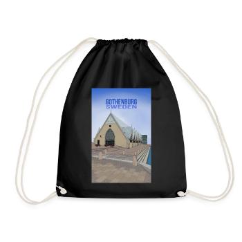 Gothenburg Sweden - Drawstring Bag - black - Front