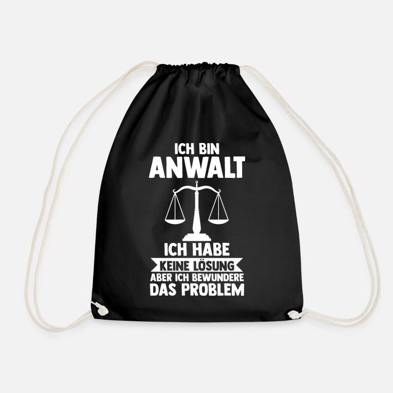 Jurist Anwalt - Turnbeutel - Schwarz