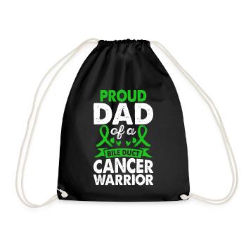 Père de la conscience du guerrier du cancer des voies biliaires - Sac de sport léger - noir - Devant