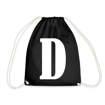 D - Drawstring Bag - black - Front