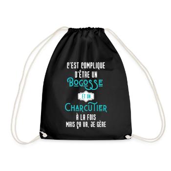 C'est compliqué d'être Bogosse et Charcutier - Sac de sport léger - noir - Devant