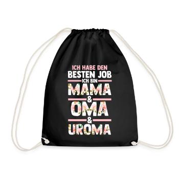 Mutter Mama Oma Uroma - Turnbeutel - Schwarz - Vorne