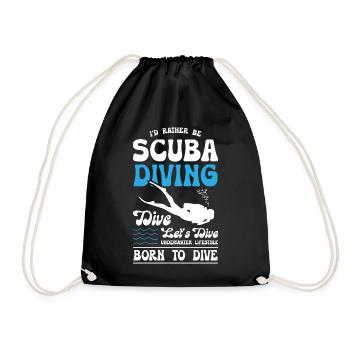 Born To Dive - Drawstring Bag - black - Front