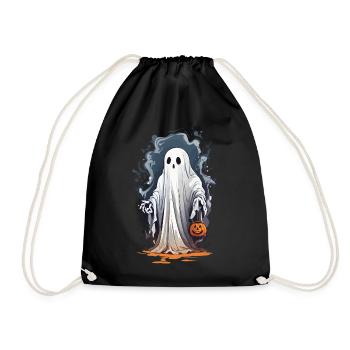 Halloween sorcière heure fantôme à la recherche de bonbons - Sac de sport léger - noir - Devant