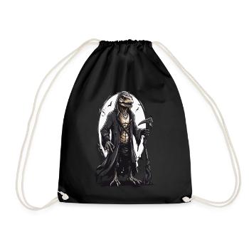 Lézards Mage Faucheuse Halloween Design - Sac de sport léger - noir - Devant