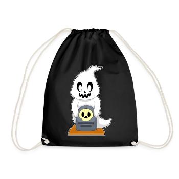 Ghost Halloween Tombstone - Drawstring Bag - black - Front
