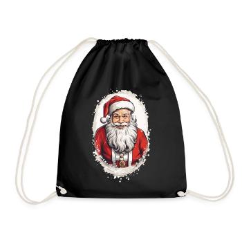 Père Noël magique nordique - Sac de sport léger - noir - Devant