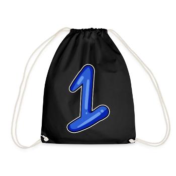 1 numéro bleu - Sac de sport léger - noir - Devant