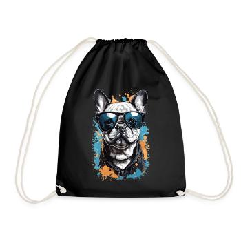Cool Dog - Bouledogue français élégant - Sac de sport léger - noir - Devant