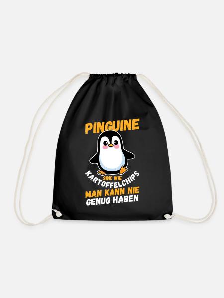 Pinguin - Turnbeutel - Schwarz