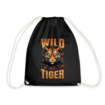 Tiger, Tiger Head, Big Cat, Predator, Wild, Strong - Drawstring Bag - black - Front