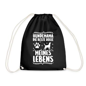 Dog Dog Owner Dog Mom - Drawstring Bag - black - Front