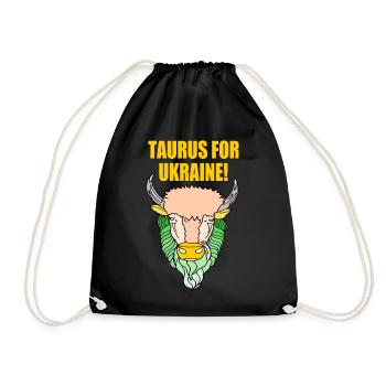 Taurus for ukraine - Drawstring Bag - black - Front