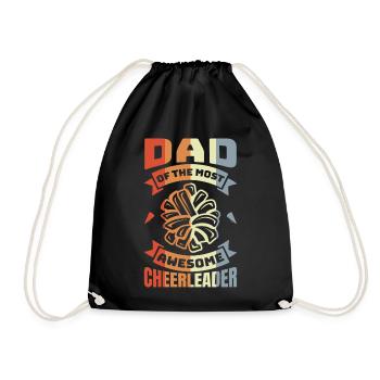 Father of the most fantastic cheerleader - Drawstring Bag - black - Front