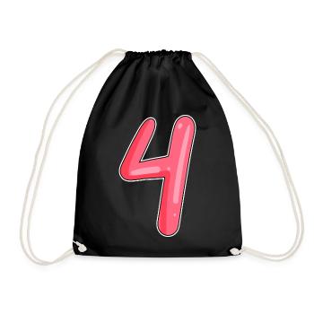 4 - Numéro à quatre chiffres - Sac de sport léger - noir - Devant