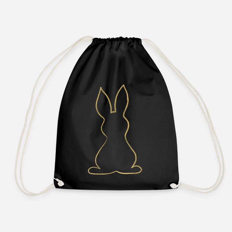 ostern hase - Turnbeutel - Schwarz