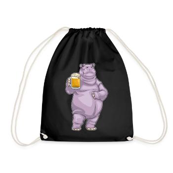 Bière Hippo - Sac de sport léger - noir - Devant