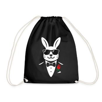 Gentlehop Bunny - Turnbeutel - Schwarz - Vorne