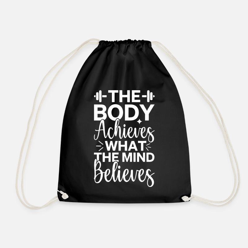 Mindset Achievement Motivierendes Zitat - Turnbeutel - Schwarz