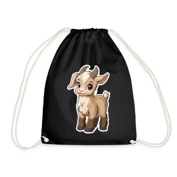 Chèvre - Sac de sport léger - noir - Devant