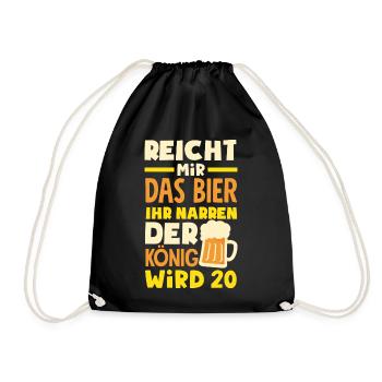 Funny 20th Birthday Gift - Drawstring Bag - black - Front