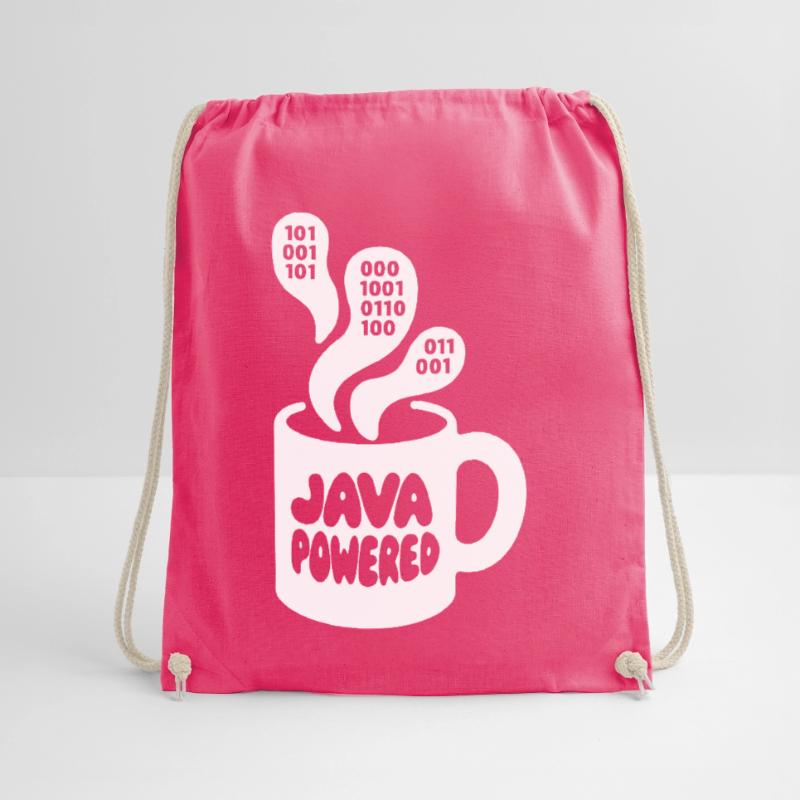 Java Powered Mug: Binary Steam Drawstring Bag