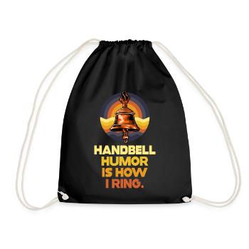 Choir Music Instrument Handbell Choir - Drawstring Bag - black - Front